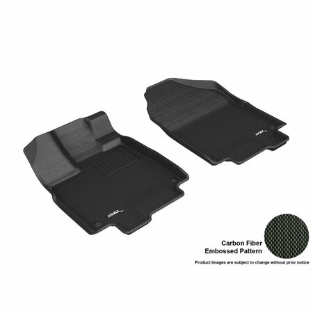 3D MAXPIDER Kagu Floor Mat for 2018 Honda Odyssey R1, Black L1HD09111509